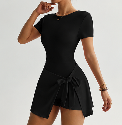 Women's Athletic Golf Jumpsuit with Built-In Shorts