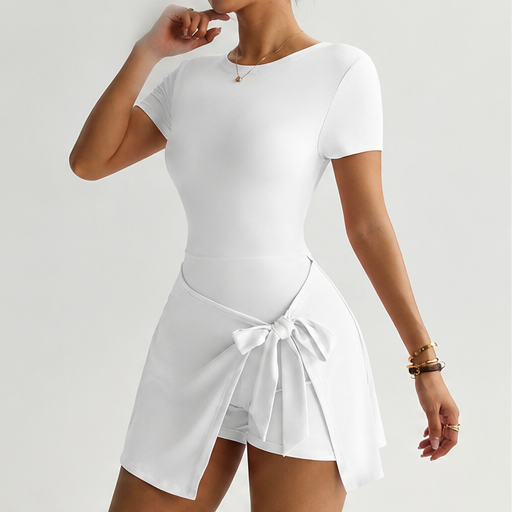 Women's Athletic Golf Jumpsuit with Built-In Shorts