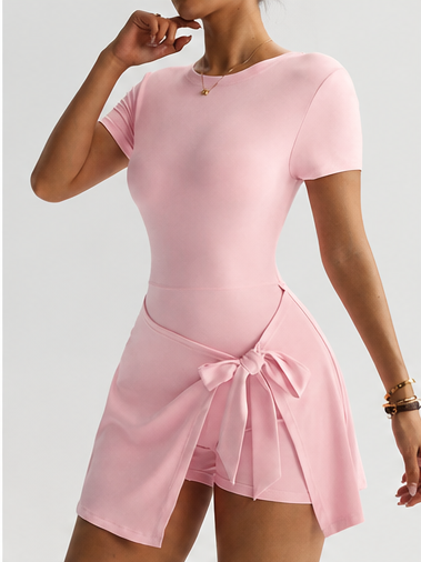 Women's Athletic Golf Jumpsuit with Built-In Shorts