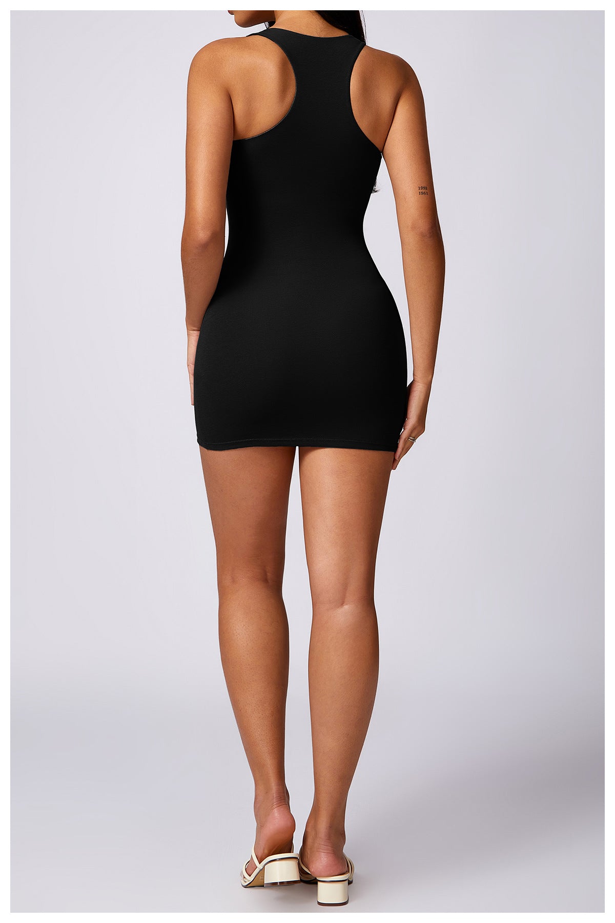 Women's Cotton Sheath Dress, Fitted Mini Dress with Stretch