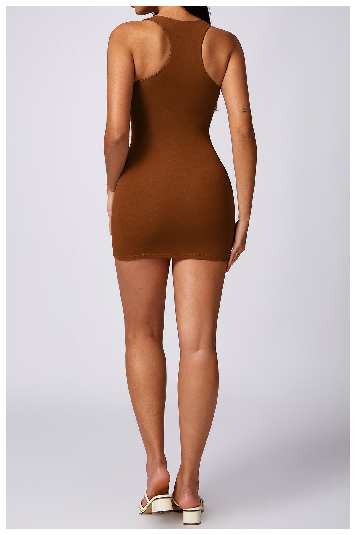 Women's Cotton Sheath Dress, Fitted Mini Dress with Stretch