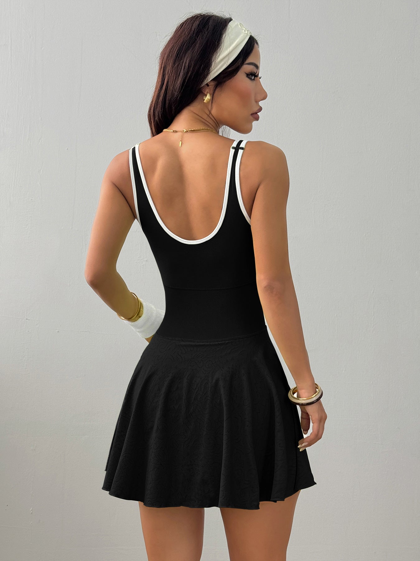 Women's Golf Dress with Built-In Bra Moisture-Wicking Sleeveless
