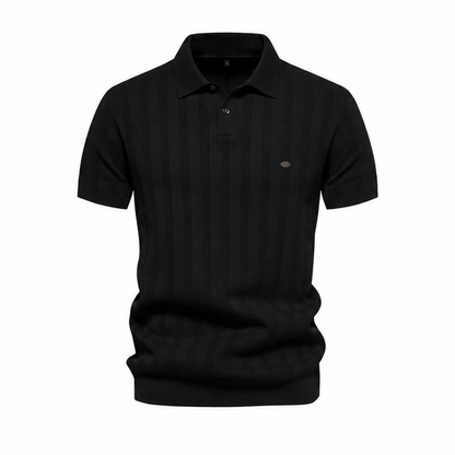 Men's Viscose Zip Polo Shirt – Loose Fit Casual Lapel Top