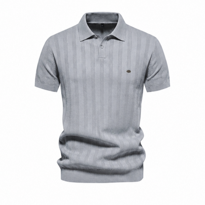 Men's Viscose Zip Polo Shirt – Loose Fit Casual Lapel Top