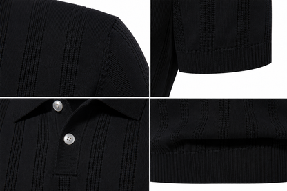 Men's Viscose Zip Polo Shirt – Loose Fit Casual Lapel Top