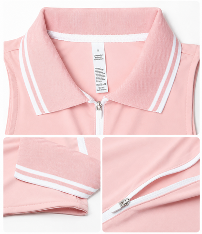Women's Classic Golf Polo Dress Sleeveless Nylon Breathable