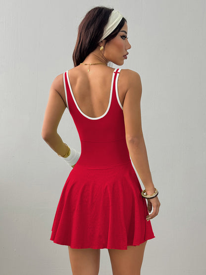 Women's Golf Dress with Built-In Bra Moisture-Wicking Sleeveless